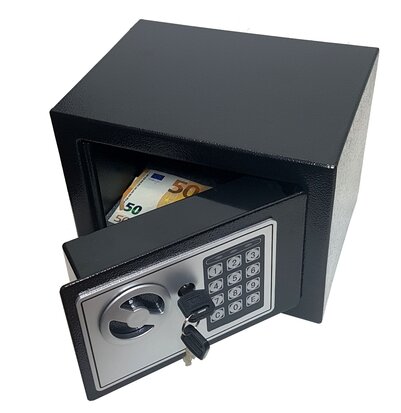 Elektronische stalen safe lock kluis met cijferslot muur of vloer montage 17 x 23 x 17cm