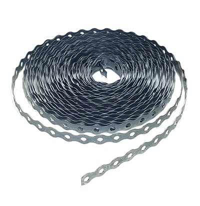 Metaal 10M Montageband Gegalvaniseerd metalen gaatjes bevestiging-band 17x0.7mm met 7mm gaatjes