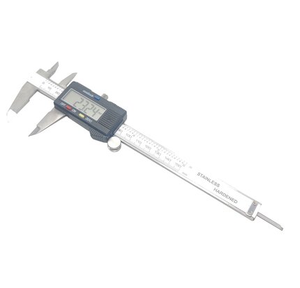 Digitale RVS Schuifmaat micrometer diepte meter 150mm schuif maat groot lcd scherm aflezen in mm of inch in stevige box