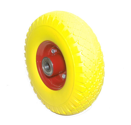  ANTI LEK band 300x4 PU stalen velg met lagers wiel steekwagen bolderwagen kar