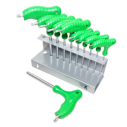 10 Delige 6 kant Sleutel torx set lang sleutelset stevige houder Tools met T greep handvat  CR-V