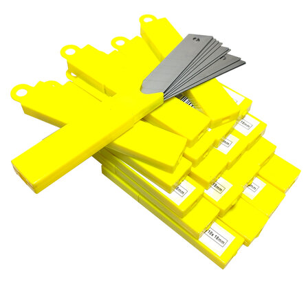 20x 10 Reserve navulling afbreekmessen in houder 18mm 200 stuks