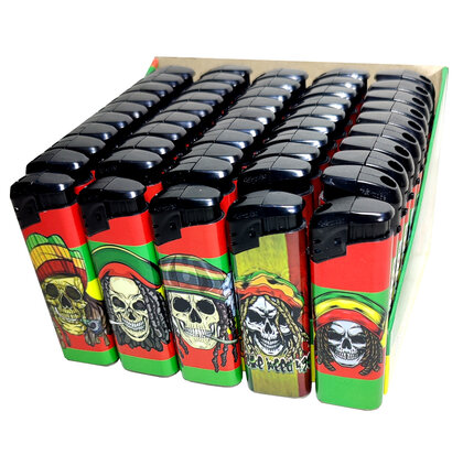 50 X Aanstekers Wiet weed bob marley print klik navulbaar afbeeldingen 