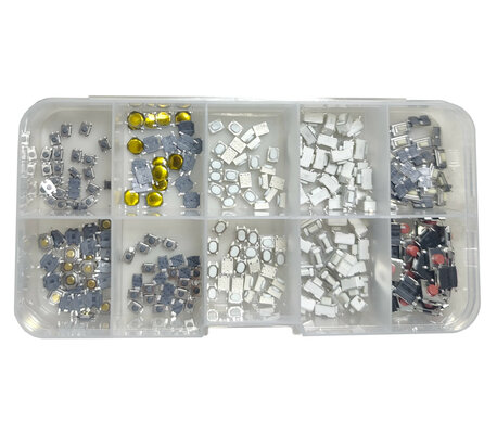 250X micro schakelaar auto sleutel, afstandsbediening SMD mini knopjes assortiment set tact switch