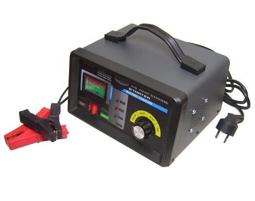 Acculader 6V en 12V druppellader 2A / 10A en Jumpstarter 55A starthulp loodaccu lader