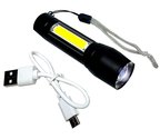 Mini-Led-zoom-zaklamp-met-COB-looplamp-oplaadbaar-ingebouwde-lithium-accu-met-micro-usb-laad-kabel